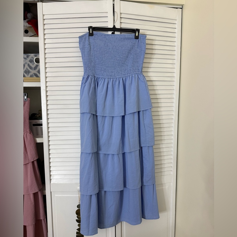 Blue Ruffle Dress